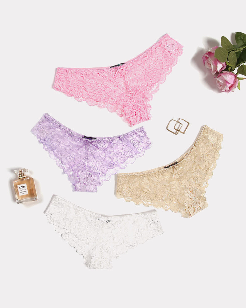 Floral Lace Panties Hipster