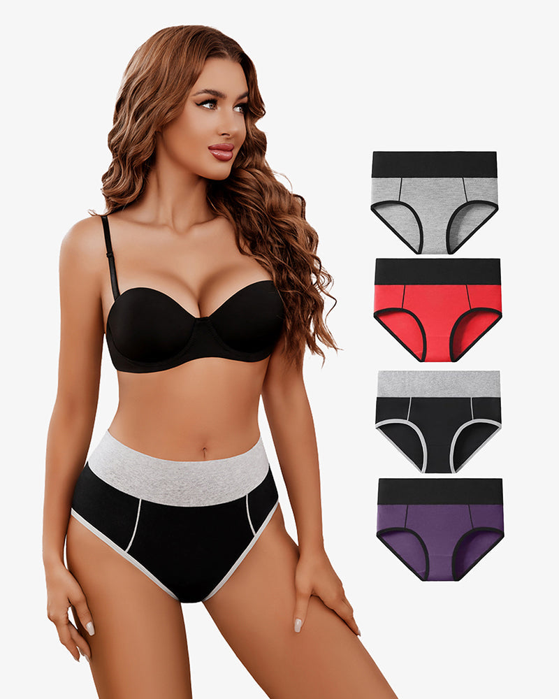 Cotton Hipster Panties High Waist Briefs