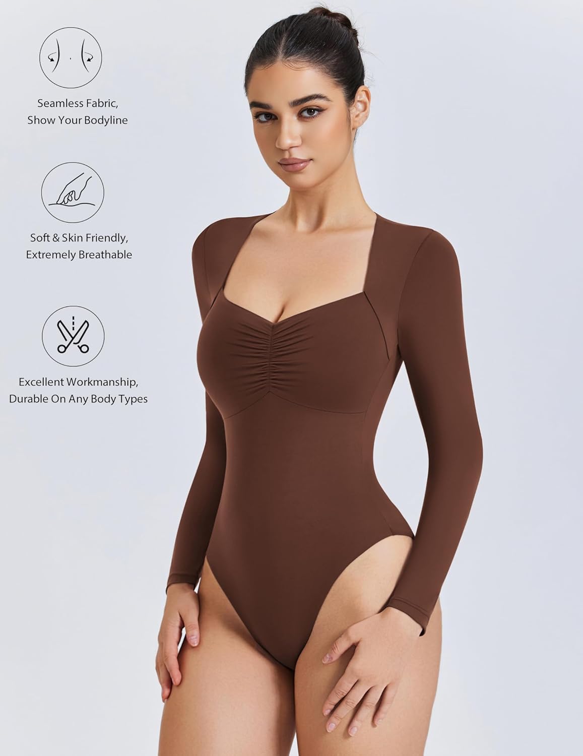Sweetheart Neckline Bodysuit Tops