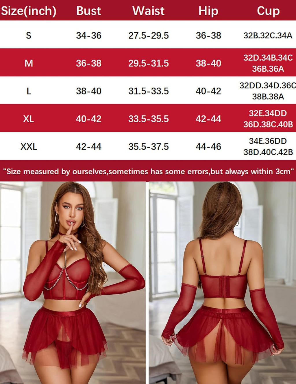 Chain Linked Bustier Lingerie Set