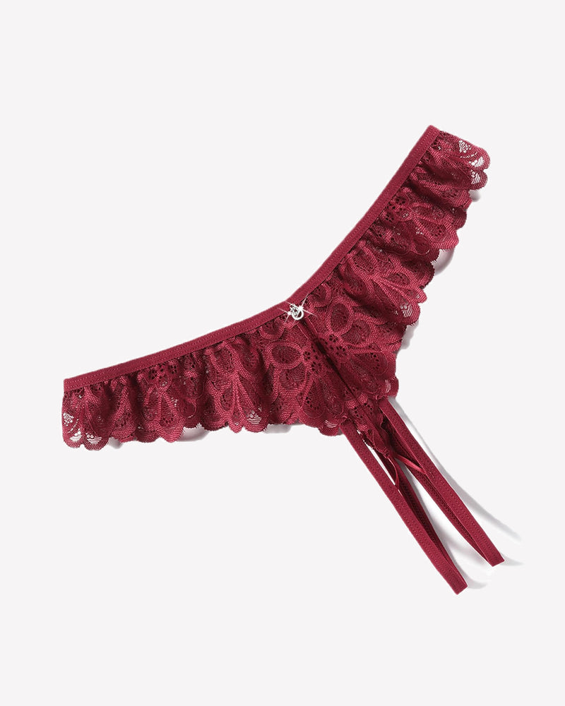 Lace Panties Criss Corss Thong Briefs