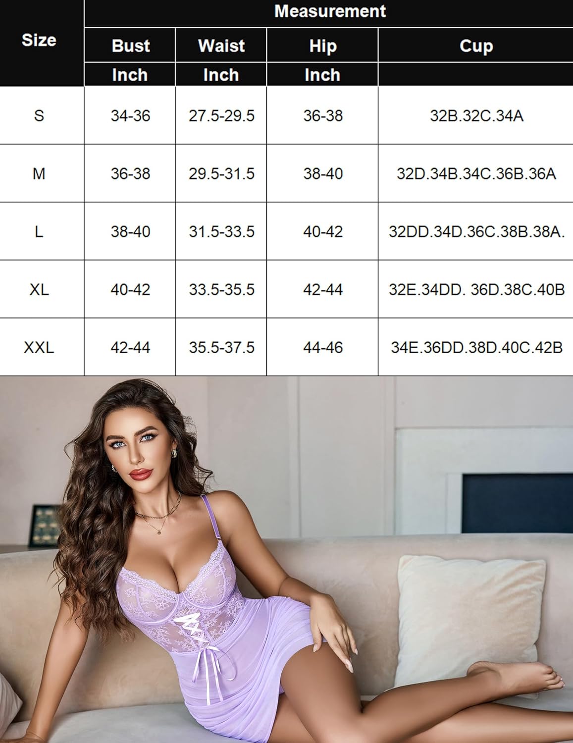 Floral Lace V Neck Chemise