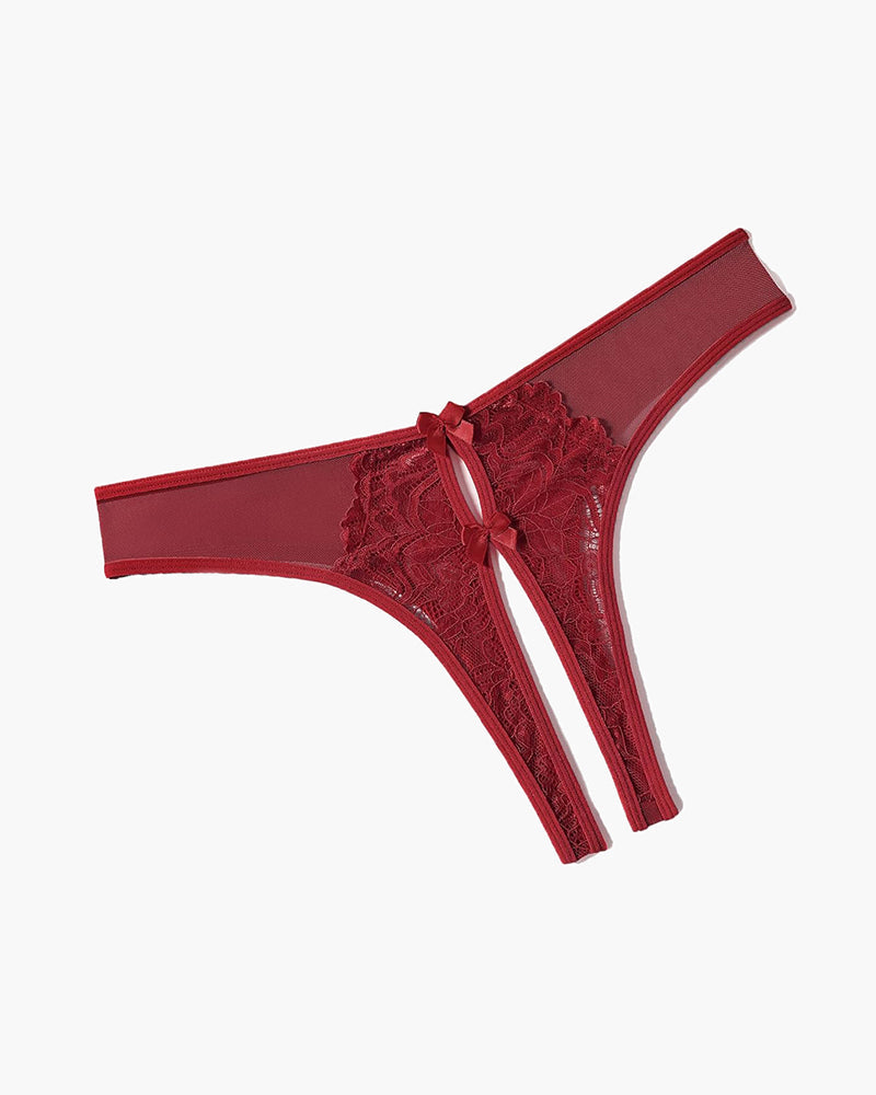 Mesh Panties Briefs with Cute Bow