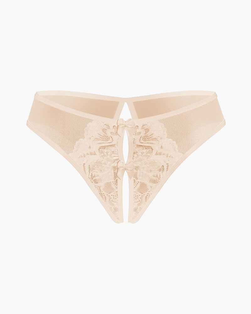 Mesh Panties Briefs with Cute Bow
