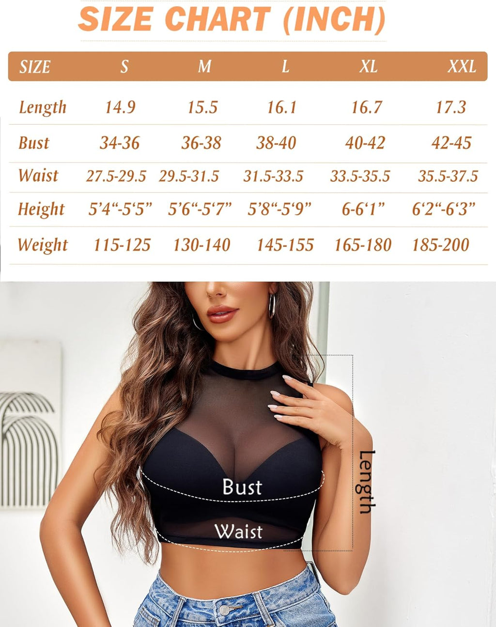 Mesh Crop Top Sheer Tank Shirts