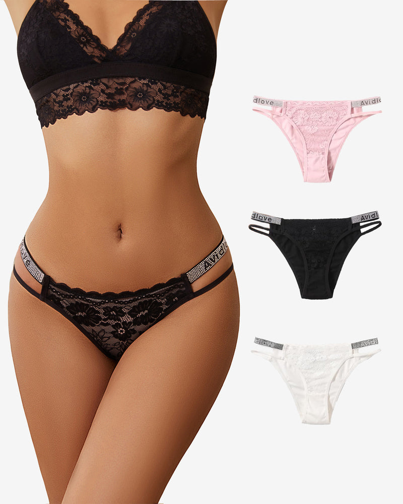 Cotton Panties Floral Lace Hipster