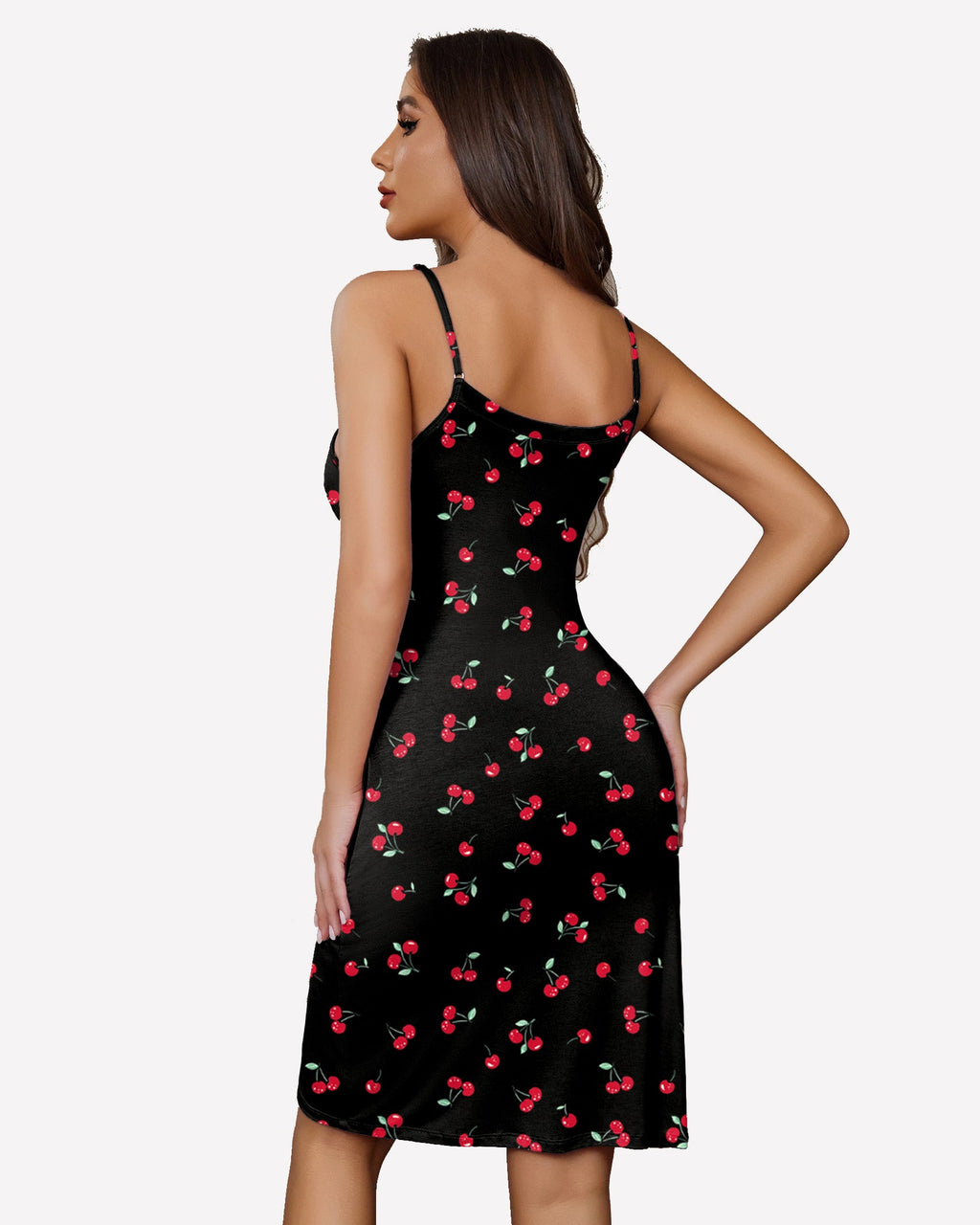 Print Full Slips Chemise Dress