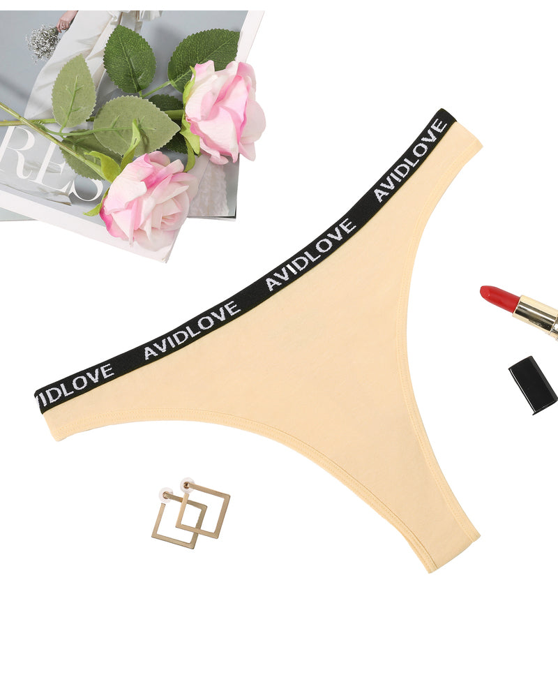 Cotton Stretchy Panties Low Rise Thong