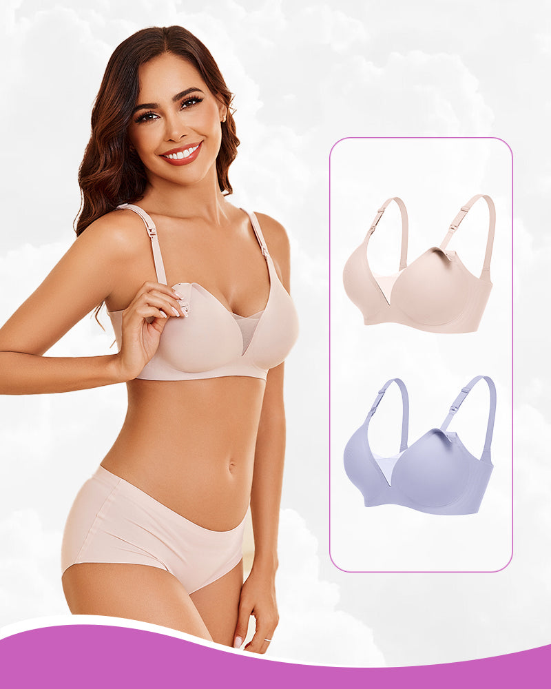 2 Pack Nursing Bras Wireless Bralettes