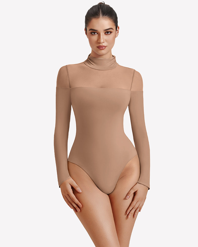 Long Sleeve Turtle Leotard Tops