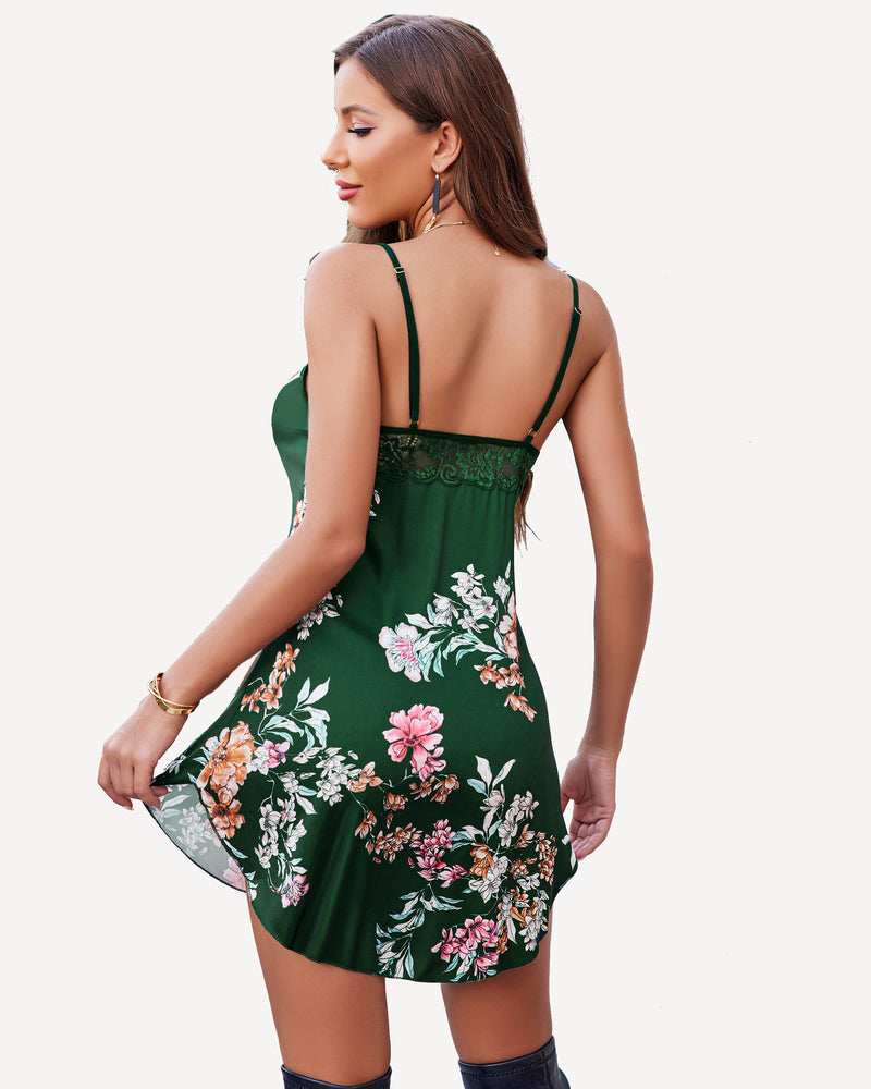 Satin Lace Mini Full Slip Sleepdress