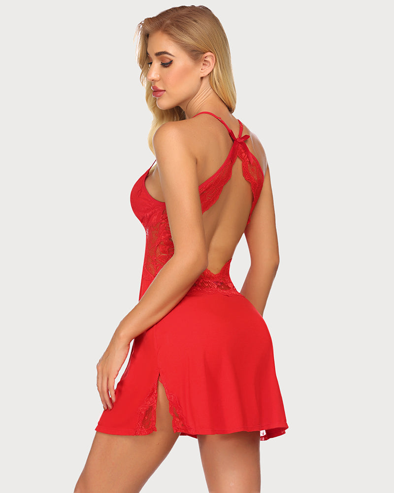 Christmas Lingerie Lace Sleepwear