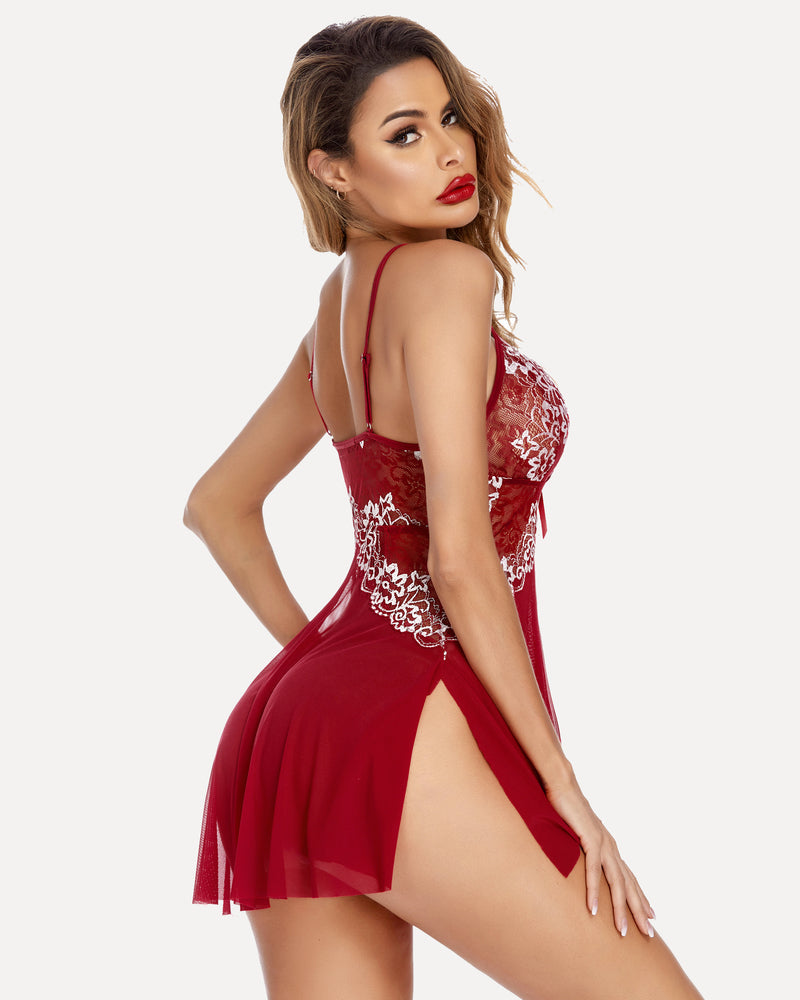 Christmas Lace Exotic Bridal Babydoll
