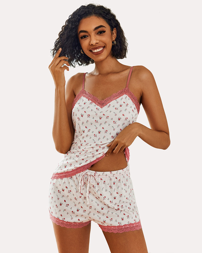 Leopard Print Cami Pajama Set