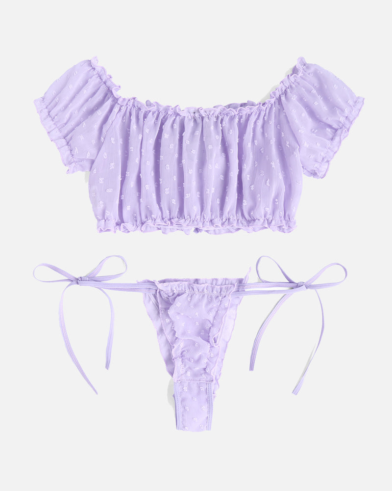 Mesh Bra and Panty Lingerie Set