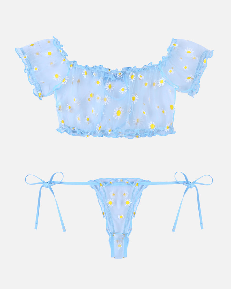 Mesh Bra and Panty Lingerie Set