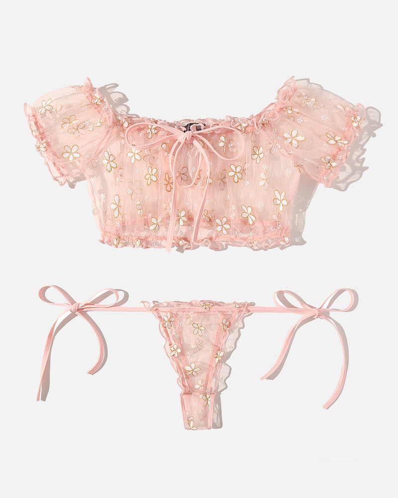 Christmas Lingerie Bra and Panty Set