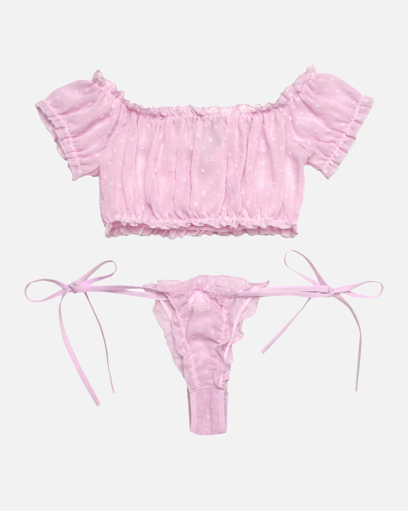 Mesh Bra and Panty Lingerie Set
