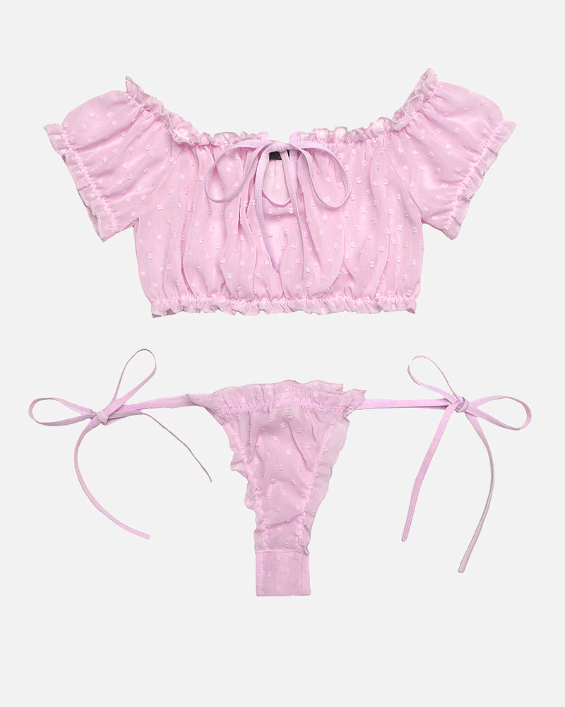 Mesh Bra and Panty Lingerie Set