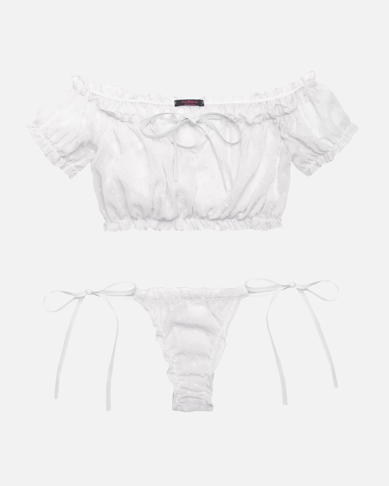 Mesh Bra and Panty Lingerie Set