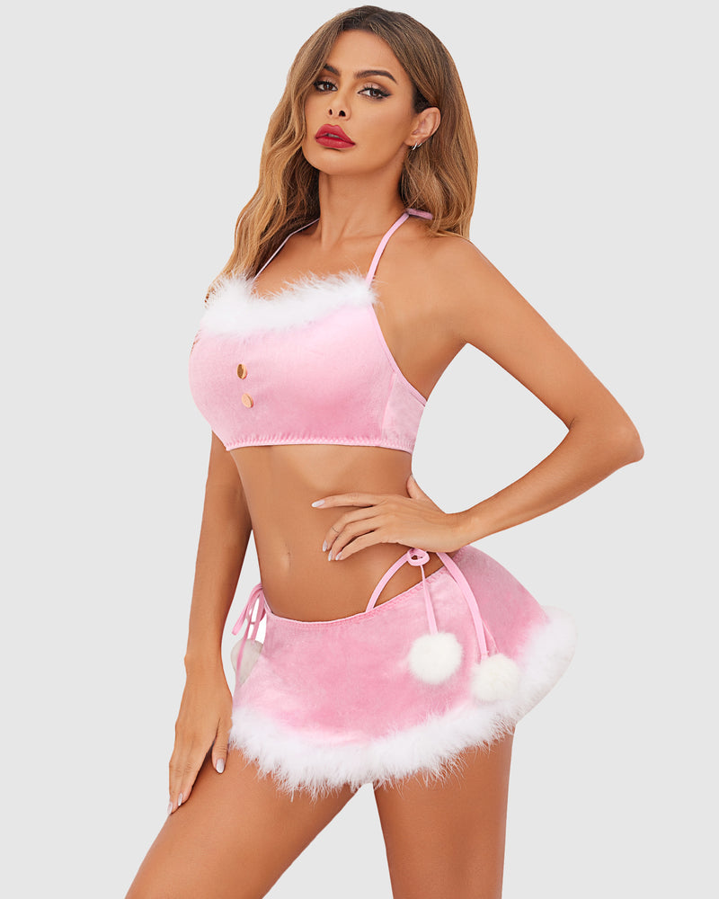 Velvet 3 Piece Lingerie Set