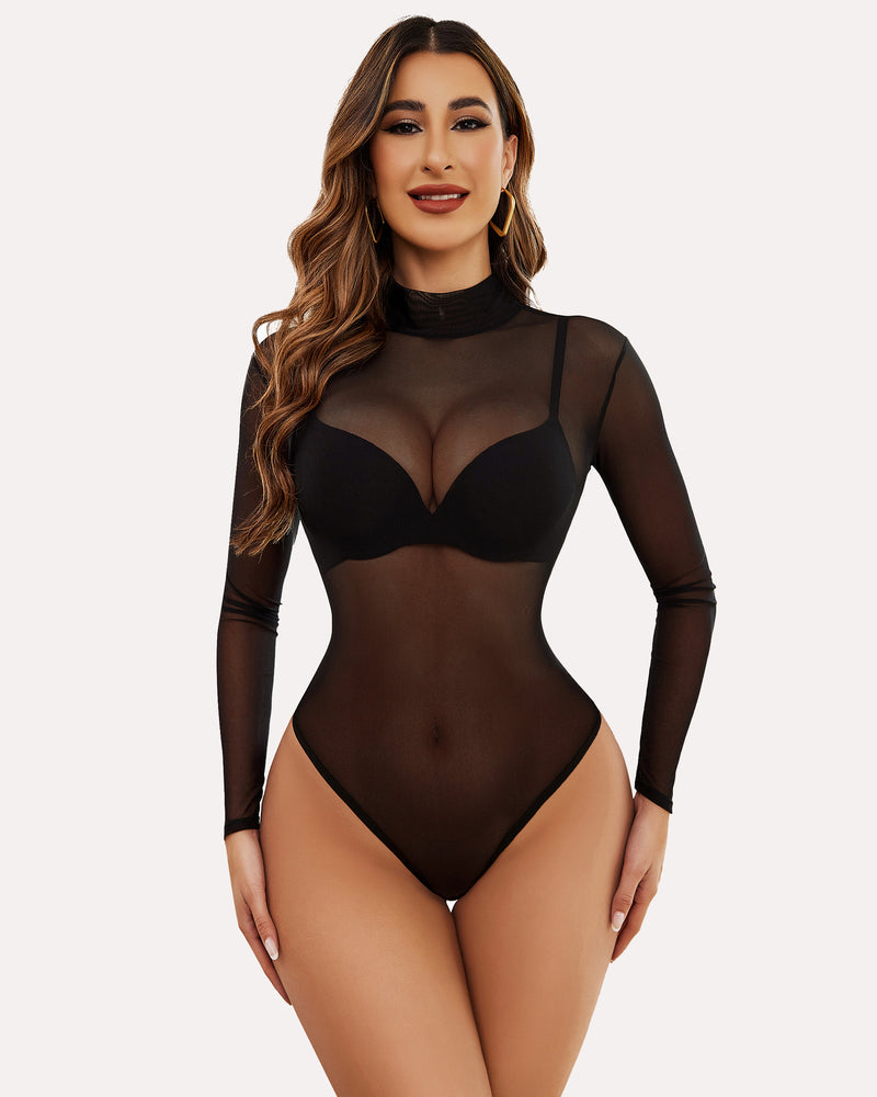 Long Sleeve Sheer Bodysuit