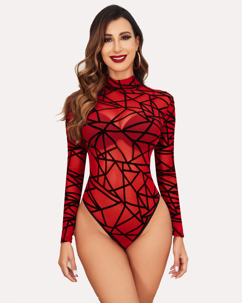 Long Sleeve Sheer Bodysuit