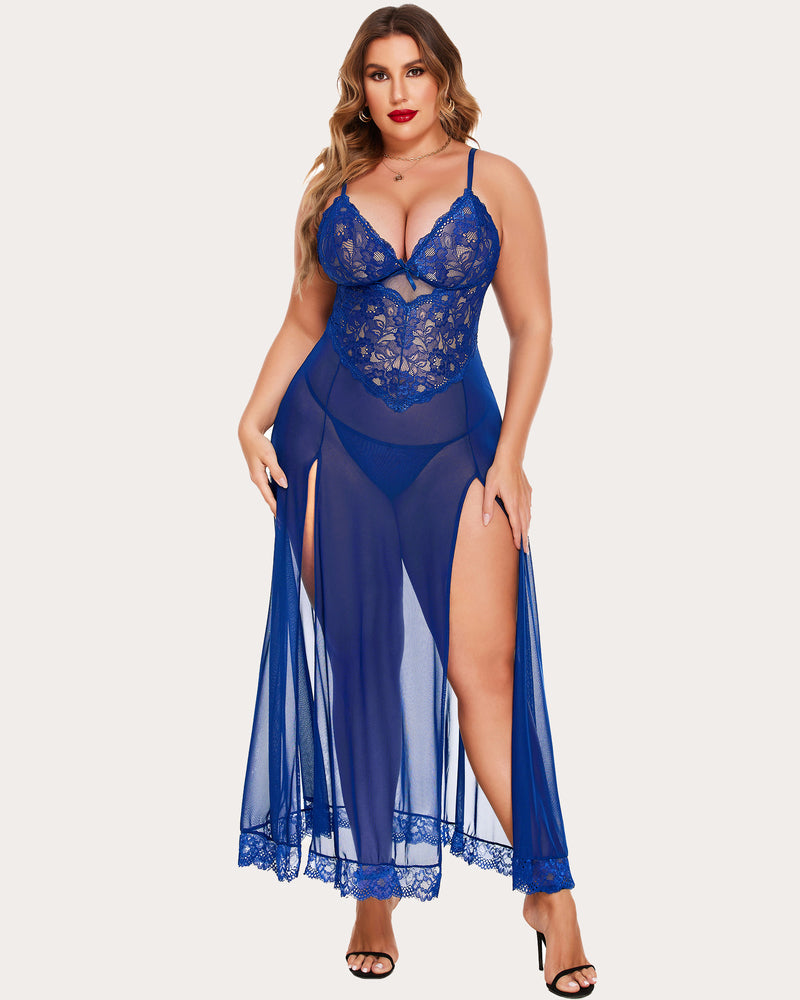 Christmas Plus Size Side Slits Dresses