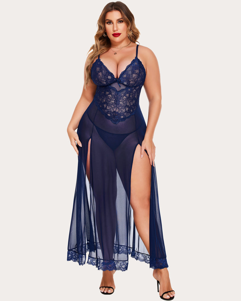 Christmas Plus Size Side Slits Dresses