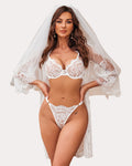 Wedding Floral Lace Bra and Panty Sets