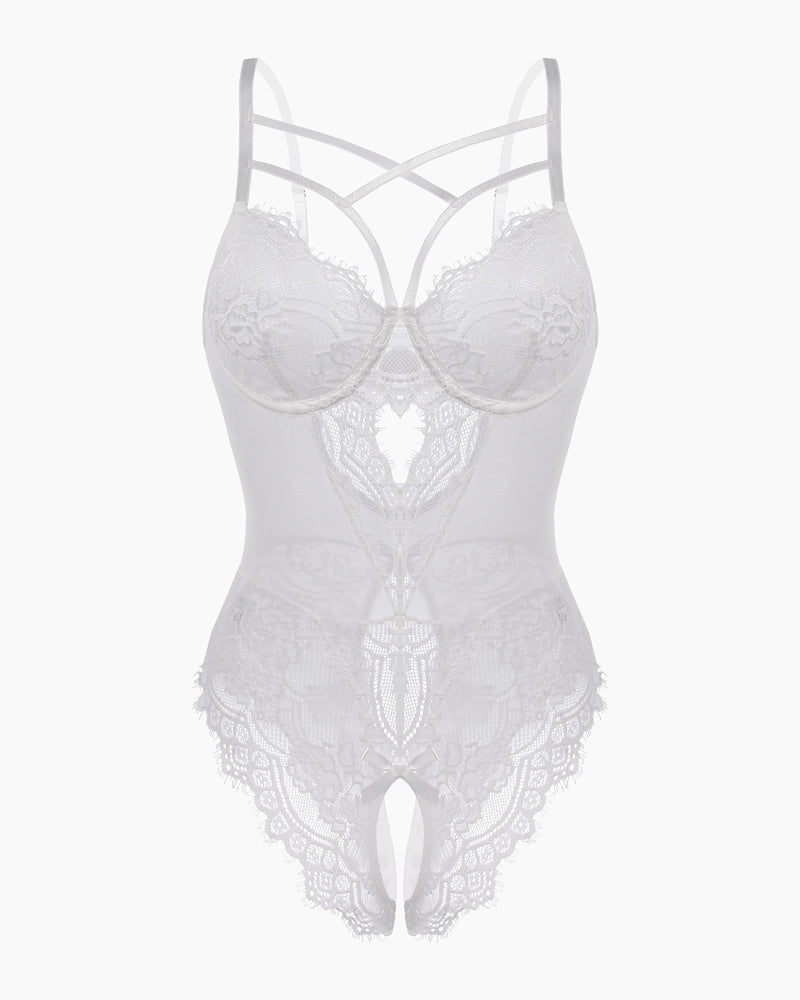 2 Pack Floral Lace Harness Bodysuit