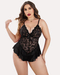 Plus Size Lingerie Lace Bodysuit
