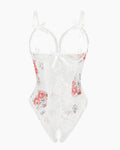 Floral Print Lace Mini Bodysuit