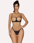 Cupless Bra and Panty 2 Piece Lingerie Set