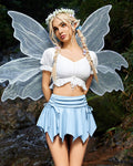 Fairy Flowy Hem Y2k Mini Skirt