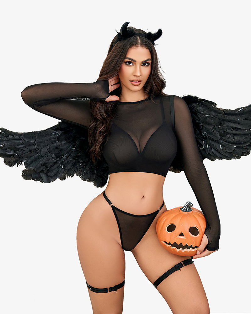 Crop Tops Bra and Panty Sets