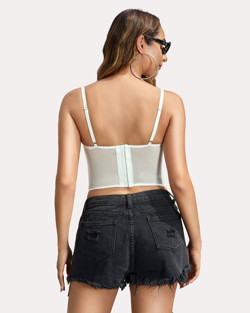 Tank Top Lace Corset with Thong
