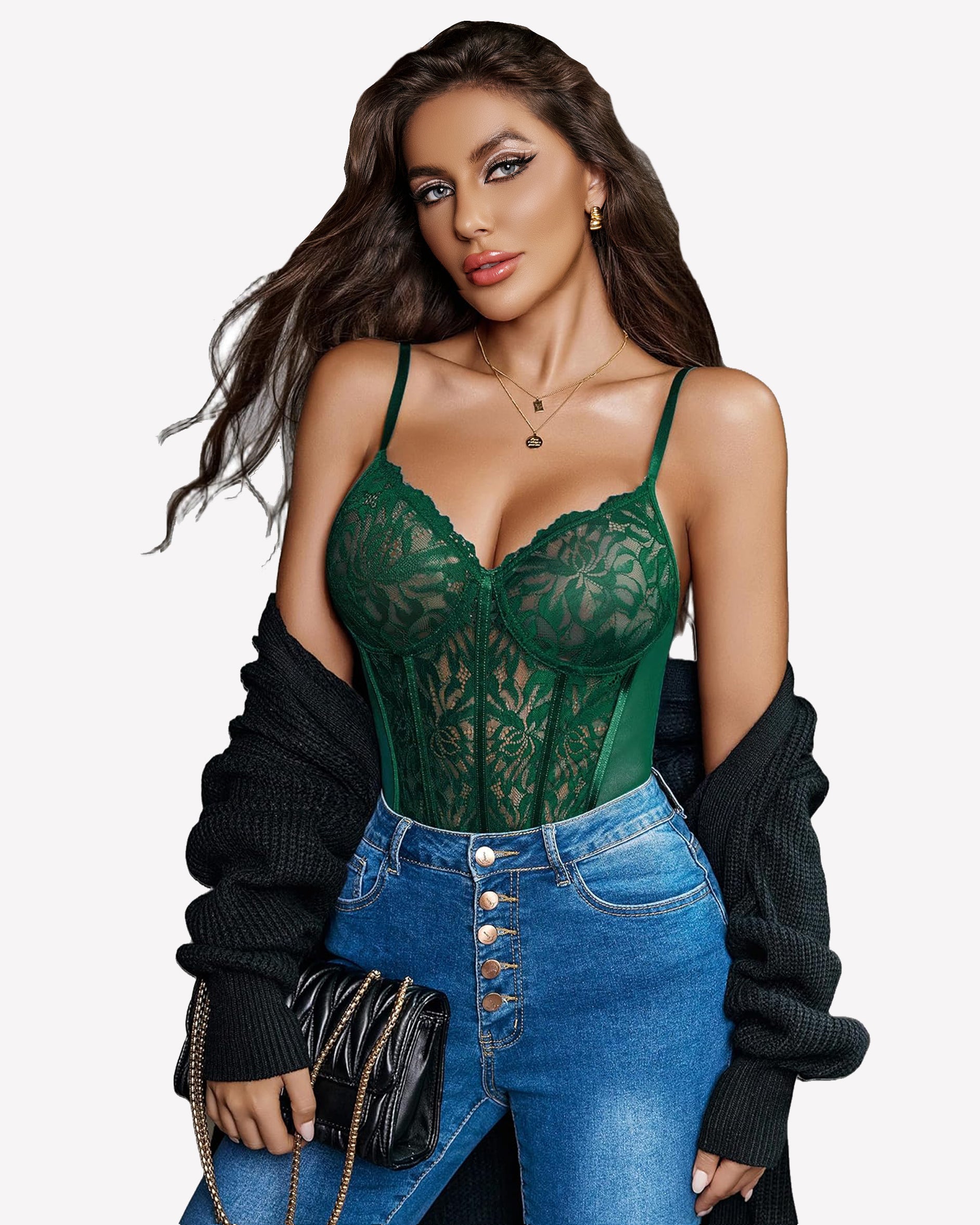 Lace Harness Bodysuit One Piece