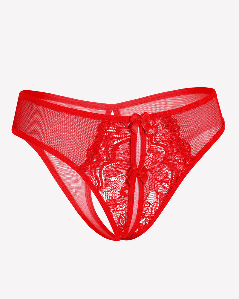 Mesh Panties Briefs with Cute Bow