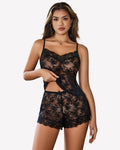 Sheer Pajama Set Floral Lace Set