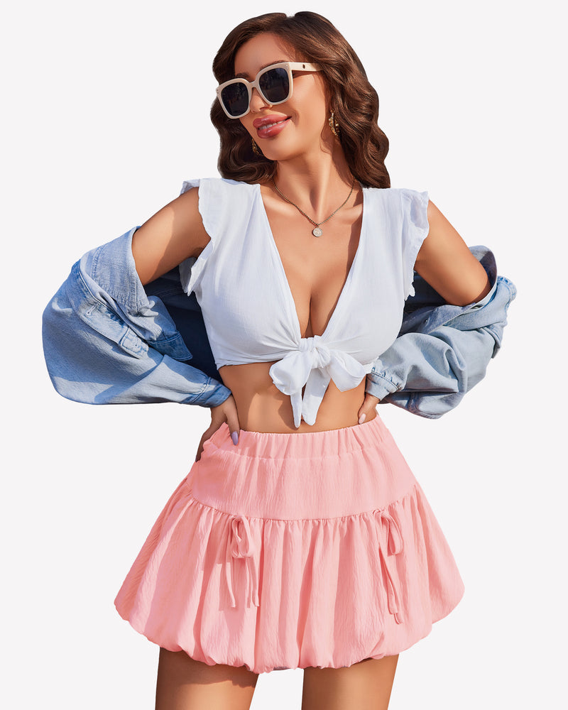 Bubble Puffy Hem A Line Skirts
