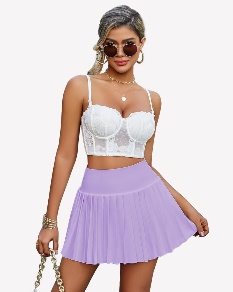 Y2k Mini Skirt High Waisted Pleated Skirt