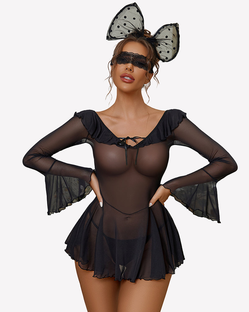 Rave Ruffle Off Shoulder Dress