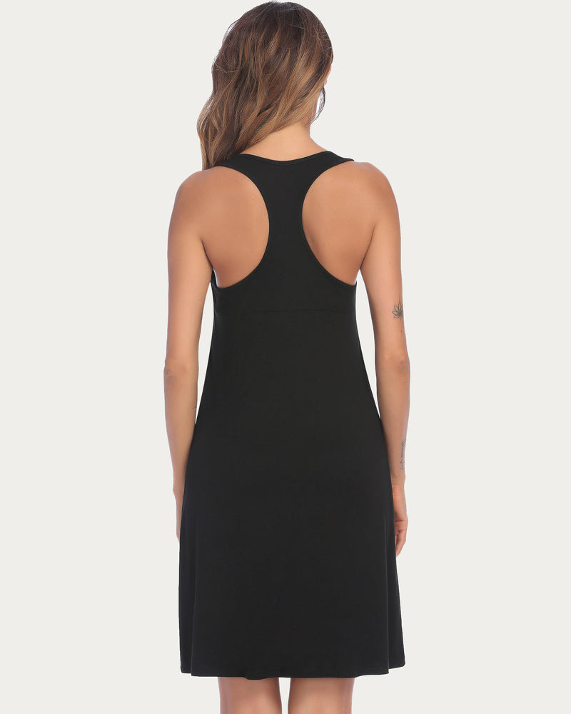 Print Chemise Racerback Night Dress