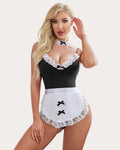 Maid Costume Set Teddy and Apron with Choker