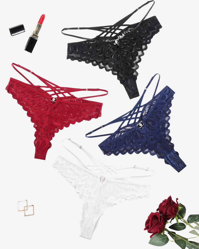 Lace Panties Criss Cross Back Underpants