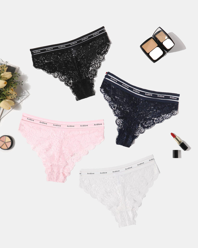 Floral Lace Panties Hipster Underwear Briefs Panty Set