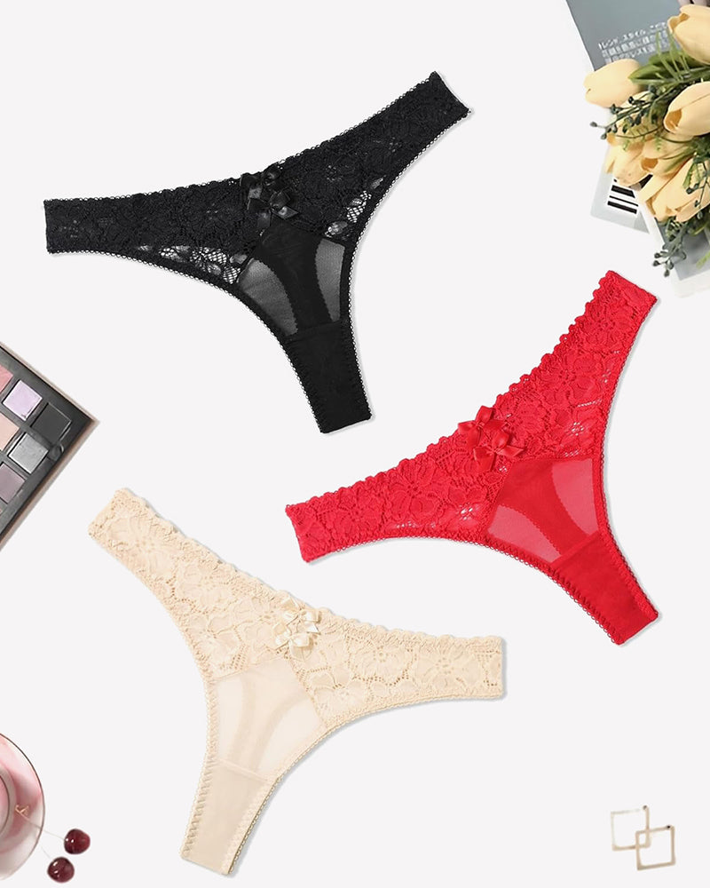 Lace Thongs Low Waist Cheeky Panties
