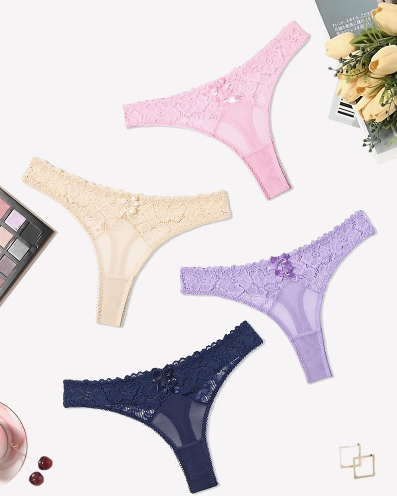 Lace Thongs Low Waist Cheeky Panties