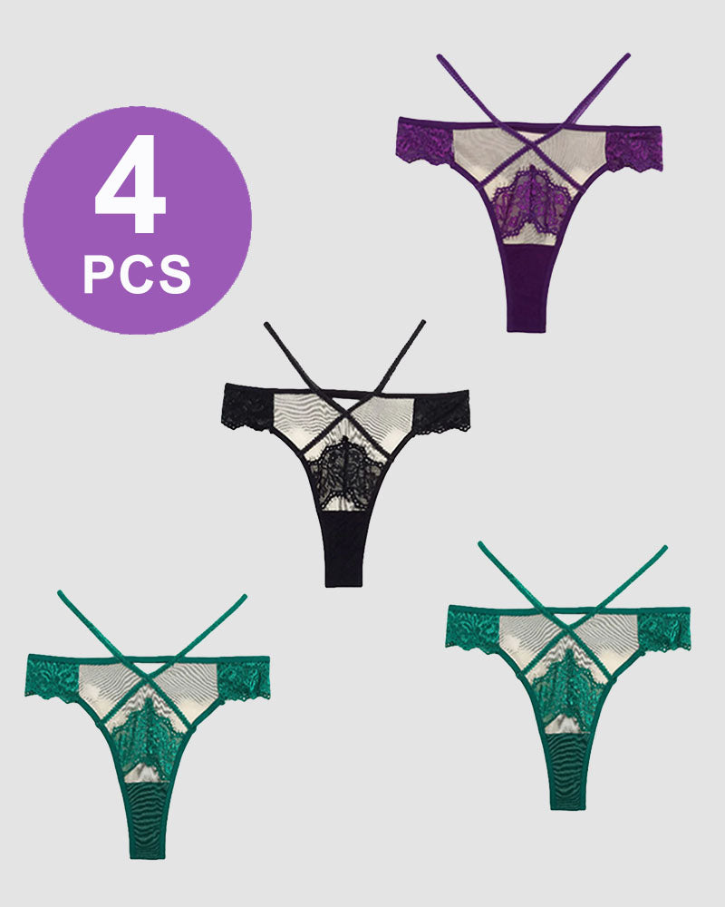 Lace Mid-Rise High Stretch Panties